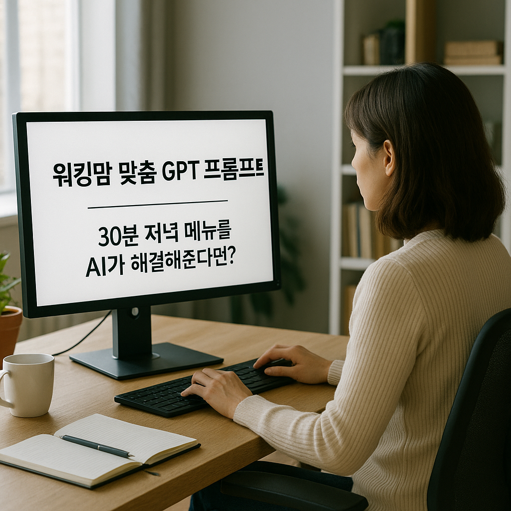Read more about the article 워킹맘 맞춤형 GPT 프롬프트 – 30분 저녁 메뉴, AI가 해결해준다면?