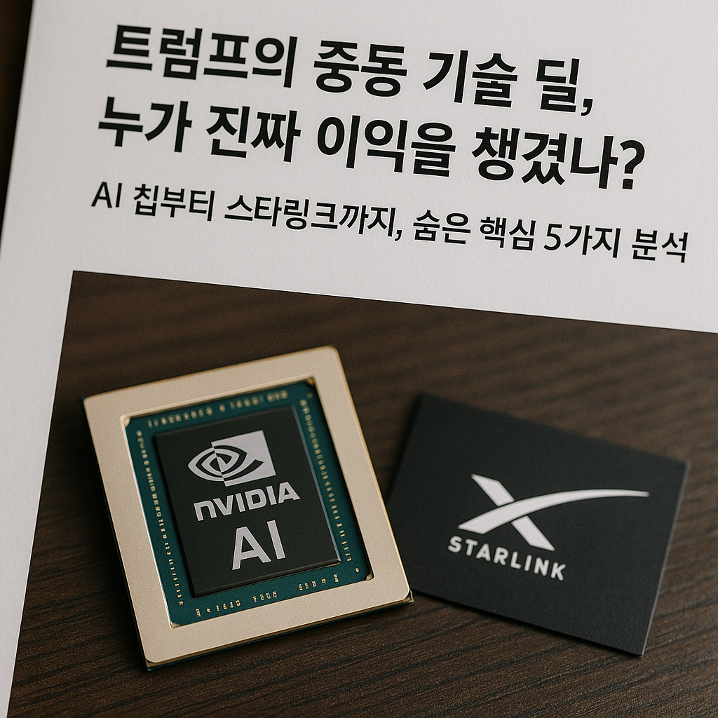 Read more about the article 트럼프의 중동 기술 협약, AI 칩부터 스타링크까지 누가 주도권을 쥐었나